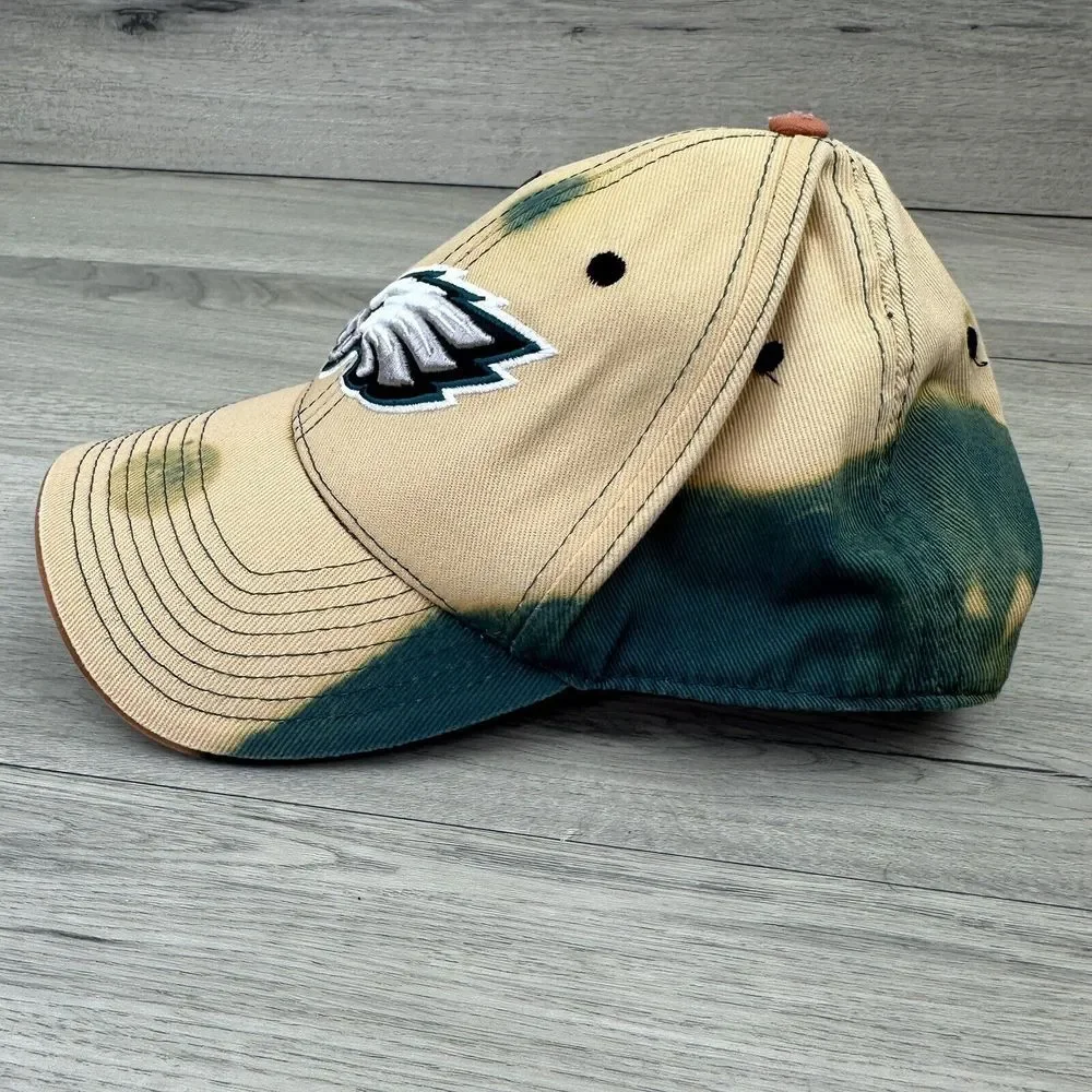 Philadelphia Eagles NFL Team Apparel hat Yellow Green One Size Strap‎ Back